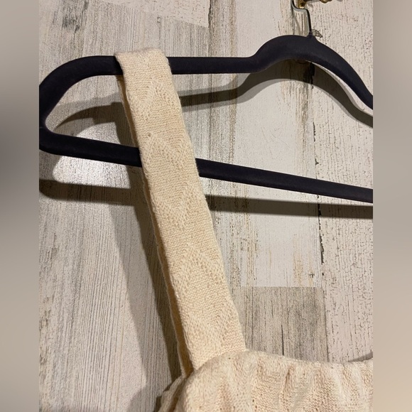 Madewell Cream Ruffled Bust Knit Tank Top Blouse Large - Picture 3 of 10